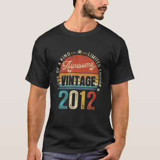 Awesome 10 Years Old Vintage 2012 Retro 10Th Birth T-Shirt