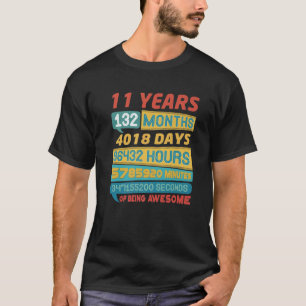 Awesome 11 Years Old Limited Edition Vintage 11Th T-Shirt