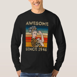 Awesome 1946 Leopard 76 Vintage 76 Year Old Classi T-Shirt