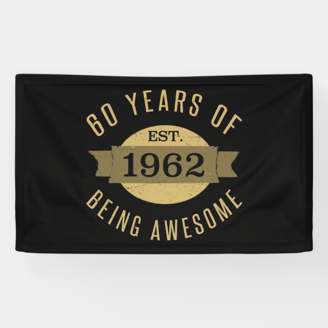 Awesome 1962 60th Birthday Banner (Horizontal)