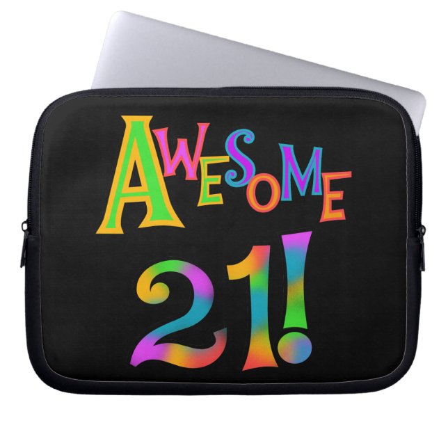 Awesome 21 Birthday T-shirts and Gifts Laptop Sleeve (Front)