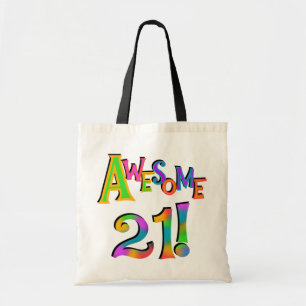 Awesome 21 Birthday T-shirts and Gifts Tote Bag