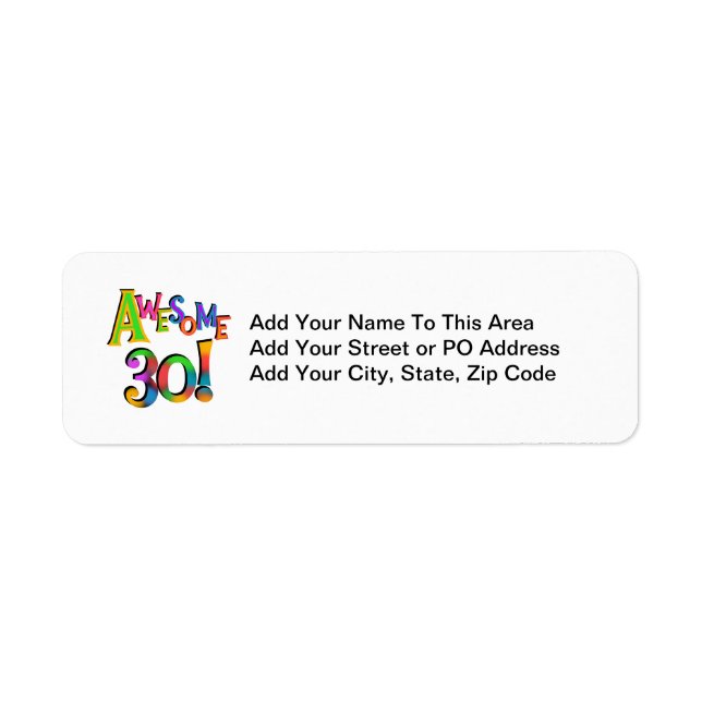 Awesome 30 Birthday T-shirts and Gifts (Front)