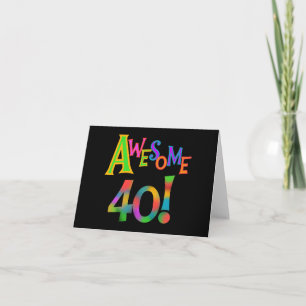Awesome 40 Birthday T-shirts and Gifts Card