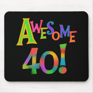 Awesome 40 Birthday T-shirts and Gifts Mouse Mat