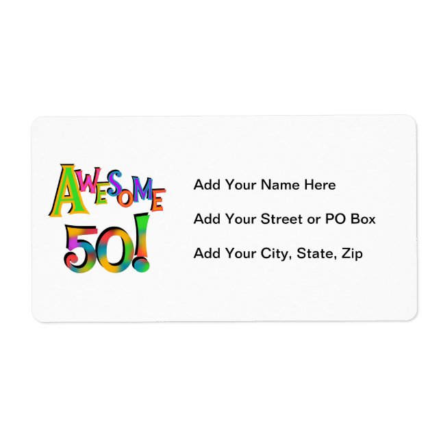 Awesome 50 Birthday T-shirts and Gifts (Front)