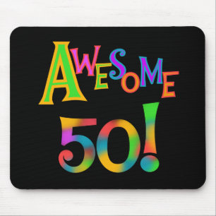 Awesome 50 Birthday T-shirts and Gifts Mouse Mat