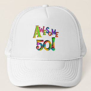 Awesome 50 Birthday T-shirts and Gifts Trucker Hat