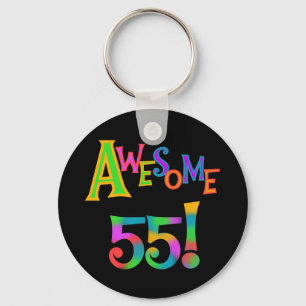 Awesome 55 Birthday T-shirts and Gifts Key Ring