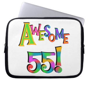 Awesome 55 Birthday T-shirts and Gifts Laptop Sleeve