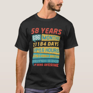 Awesome 58 Years Old Limited Edition Vintage 58Th T-Shirt