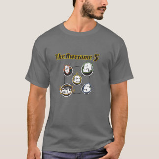 Awesome  5-2 White T-Shirt