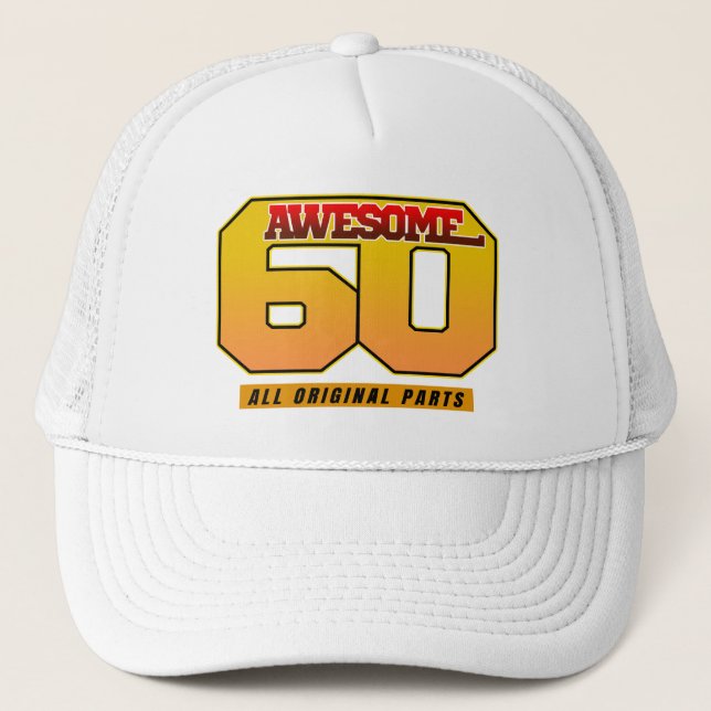 Awesome 60 All Original Parts Trucker Hat (Front)