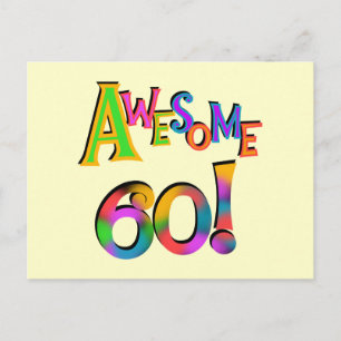 Awesome 60 Birthday T-shirts and Gifts Postcard