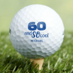 Awesome 60th birthday golf balls 60 years party<br><div class="desc">Awesome 60th birthday golf balls 60 years party Celebrate turning 60 in style with these '60 and So Cool' personalised golf balls, perfect for the golf-loving man who’s still hitting the greens. Featuring a bold blue design and the option to add his name, this custom golf ball makes a fun...</div>