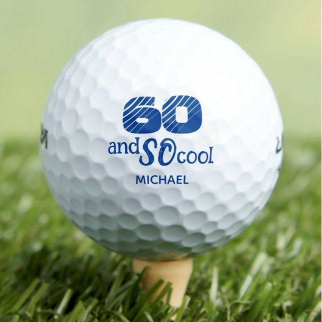 Awesome 60th birthday golf balls 60 years party (Creator Uploaded)