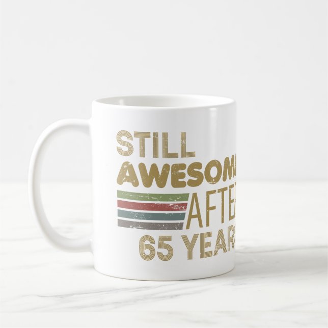 Awesome 65th Birthday Coffee Mug (Left)