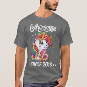 Awesome 6th Birthday Unicorn 6 Years old Girl Bday T-Shirt