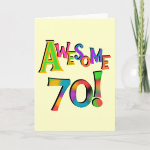 Awesome 70 Birthday T-shirts and Gifts Card