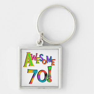 Awesome 70 Birthday T-shirts and Gifts Key Ring