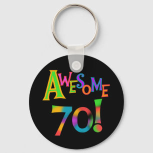 Awesome 70 Birthday T-shirts and Gifts Key Ring