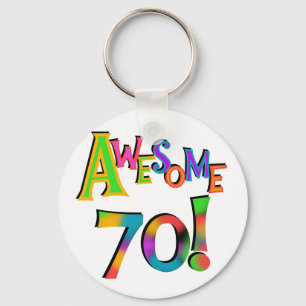 Awesome 70 Birthday T-shirts and Gifts Key Ring