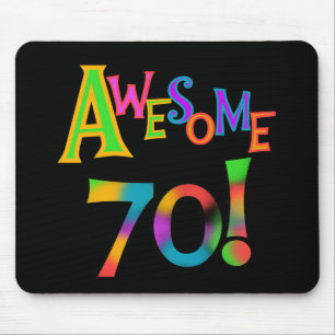 Awesome 70 Birthday T-shirts and Gifts Mouse Mat