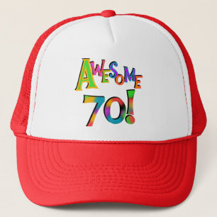 Awesome 70 Birthday T-shirts and Gifts Trucker Hat