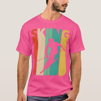 Awesome 70s Vintage Retro Skiing Gifts for Skiers  T-Shirt