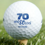 Awesome 70th birthday golf balls 70 years party<br><div class="desc">Awesome 70th birthday golf balls 70 years party Celebrate turning 70 in style with these '70 and So Cool' personalised golf balls, perfect for the golf-loving man who’s still hitting the greens. Featuring a bold blue design and the option to add his name, this custom golf ball makes a fun...</div>