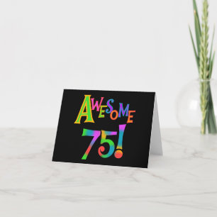 Awesome 75 Birthday T-shirts and Gifts Card
