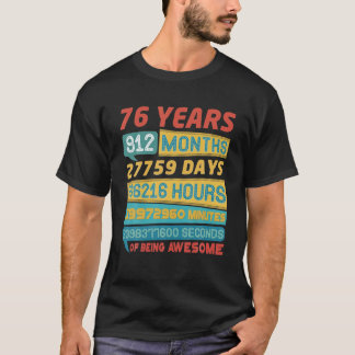 Awesome 76 Years Old Limited Edition Vintage 76Th T-Shirt