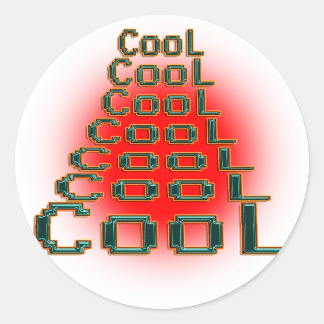 awesome-7 classic round sticker (Front)