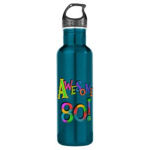 Awesome 80 Birthday T-shirts and 710 Ml Water Bottle