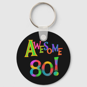 Awesome 80 Birthday T-shirts and Gifts Key Ring