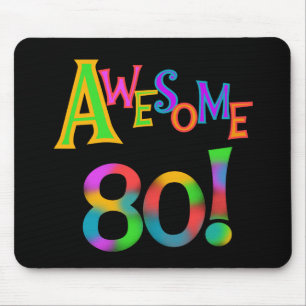 Awesome 80 Birthday T-shirts and Gifts Mouse Mat