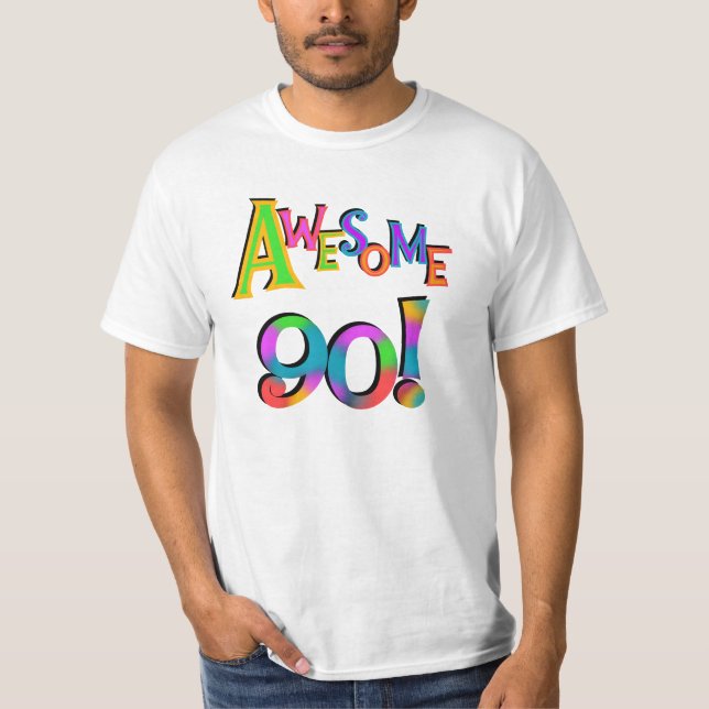 Awesome 90 Birthday T-shirts and Gifs (Front)