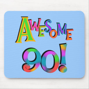Awesome 90 Birthday T-shirts and Gifs Mouse Mat