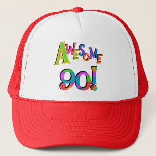 Awesome 90 Birthday T-shirts and Gifs Trucker Hat