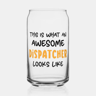 Awesome 911 Emergency Dispatcher Funny Can Glass
