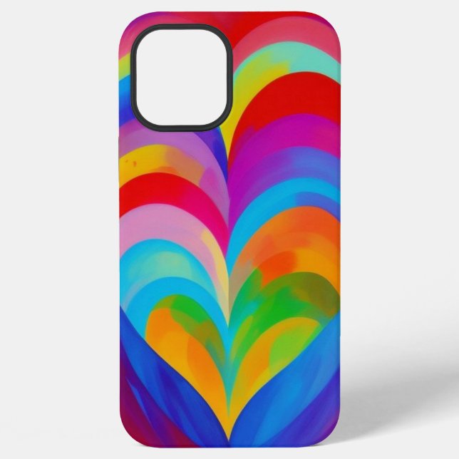 Awesome Abstract Hearts  iPhone Case (Back)