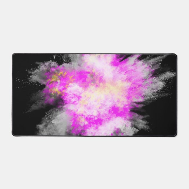  Awesome Abstract Powder Paint Explosion  Desk Mat (Front)