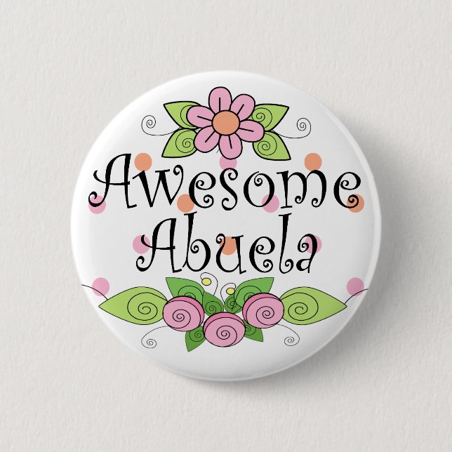 Awesome Abuela T-Shirt 6 Cm Round Badge (Front)