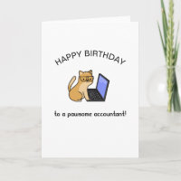 awesome accountant funny cute office cat birthday