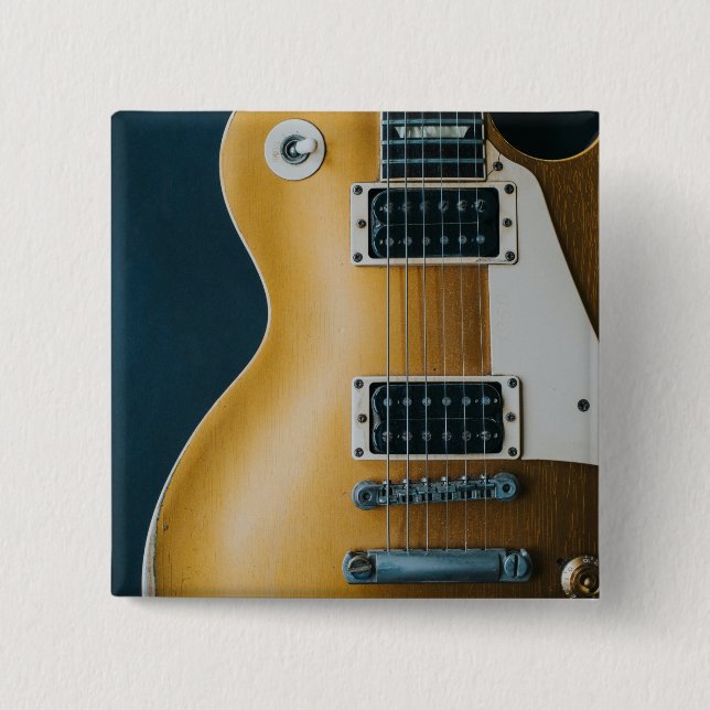 Awesome Acoustic Guitar 15 Cm Square Badge (Front)