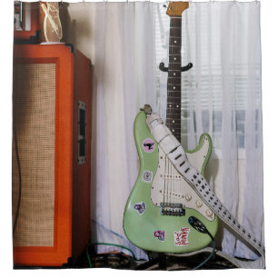 Awesome Acoustic Guitar Shower Curtain