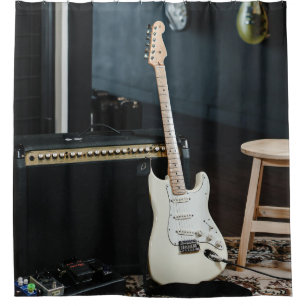 Awesome Acoustic Guitar Shower Curtain