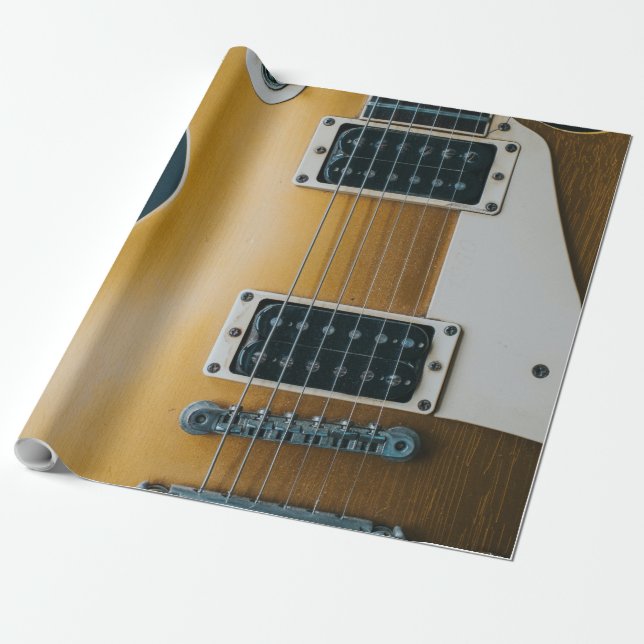 Awesome Acoustic Guitar Wrapping Paper (Unrolled)