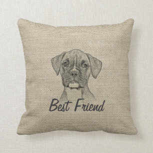 Awesome  adorable funny trendy boxer puppy dog cushion
