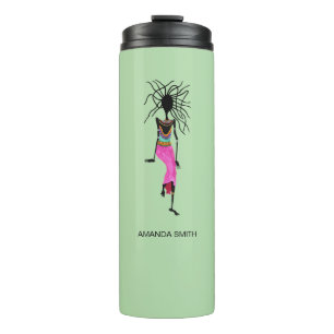 Awesome African Art,  Woman Warrior Thermal Tumbler